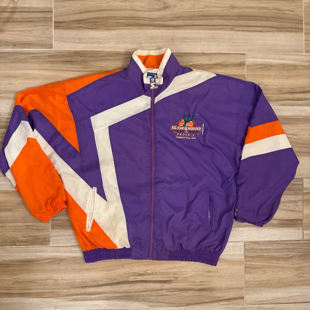 Vintage Starter NBA All Star Weekend Phoenix 1995 Jacket Purple Orange XL